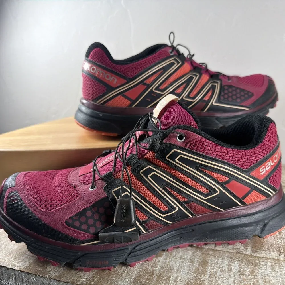 Salomon X Mission 3 Womens Trail Hiking Running Shoes, Size9 Pink/Black
